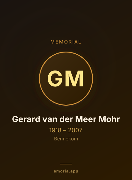 Memorial portrait of Gerard van der Meer Mohr