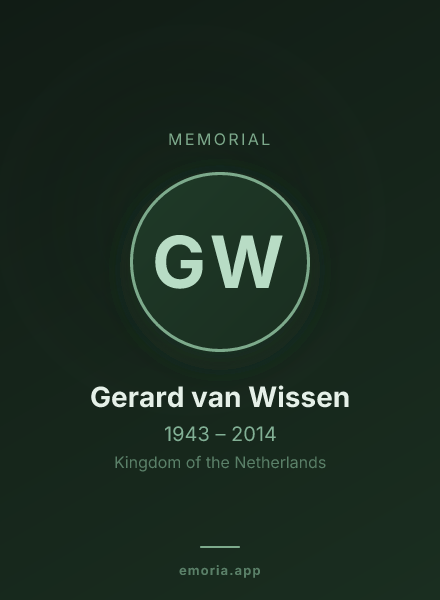 Memorial portrait of Gerard van Wissen
