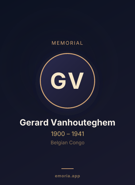 Memorial portrait of Gerard Vanhouteghem