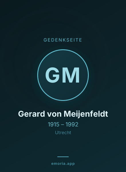 Gedenkportrait von Gerard von Meijenfeldt