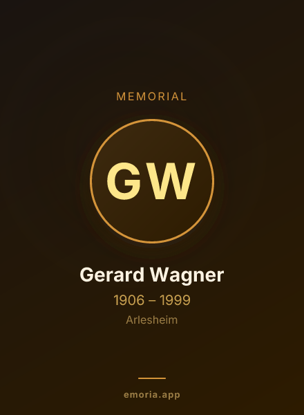 Memorial portrait of Gerard Wagner
