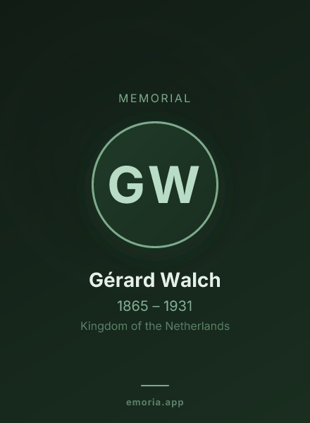 Memorial portrait of Gérard Walch