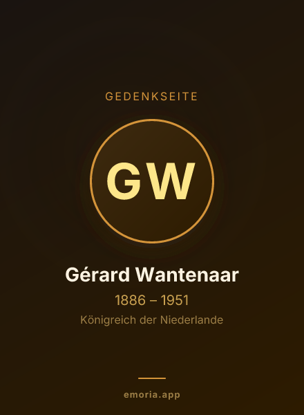 Gedenkportrait von Gérard Wantenaar