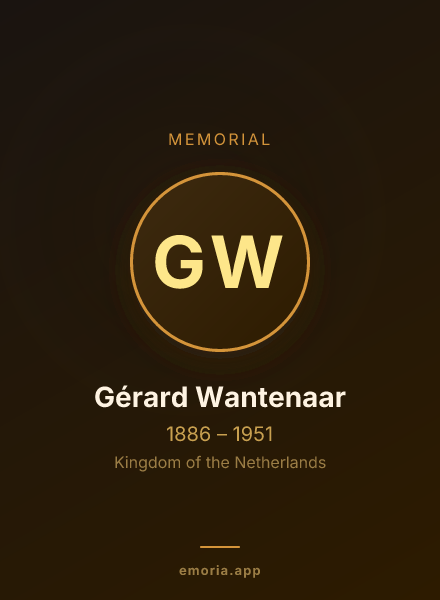 Memorial portrait of Gérard Wantenaar