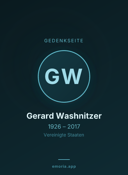 Gedenkportrait von Gerard Washnitzer