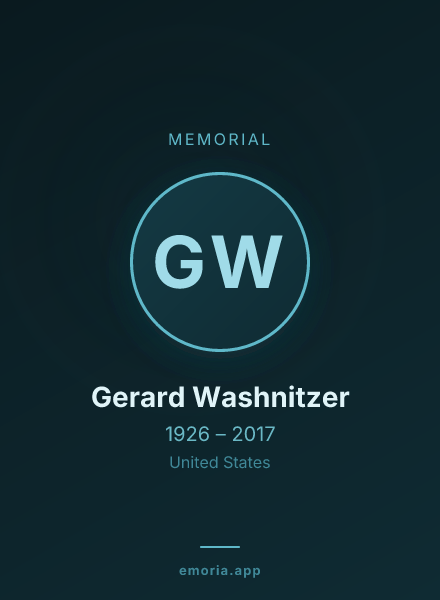 Memorial portrait of Gerard Washnitzer