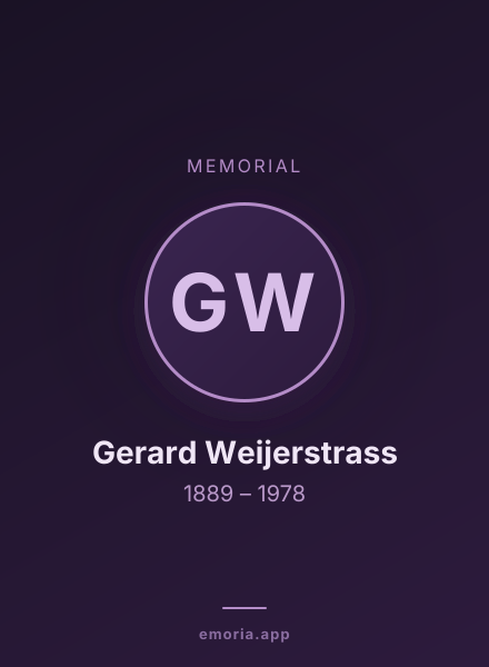 Memorial portrait of Gerard Weijerstrass