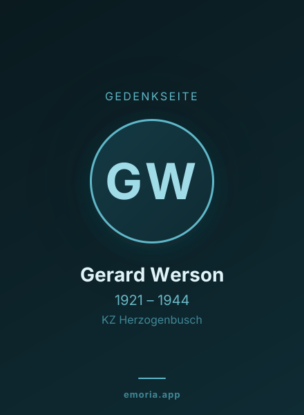 Gedenkportrait von Gerard Werson