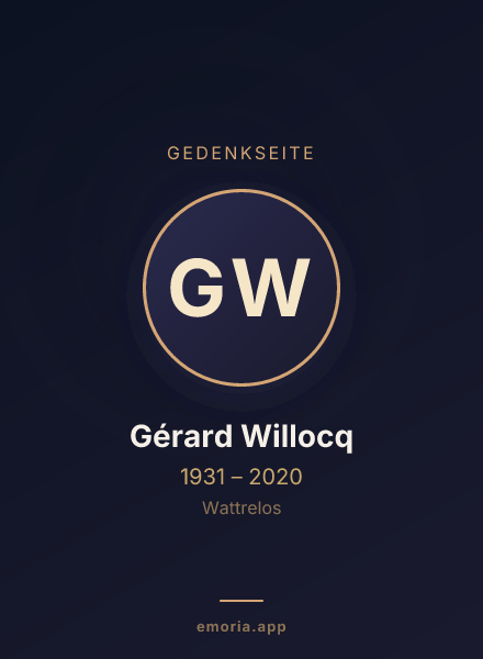 Gedenkportrait von Gérard Willocq