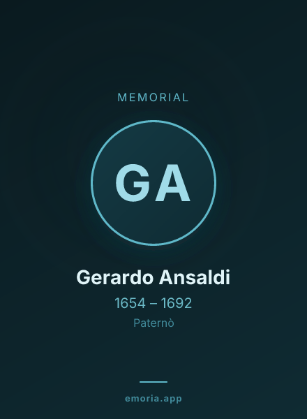 Memorial portrait of Gerardo Ansaldi