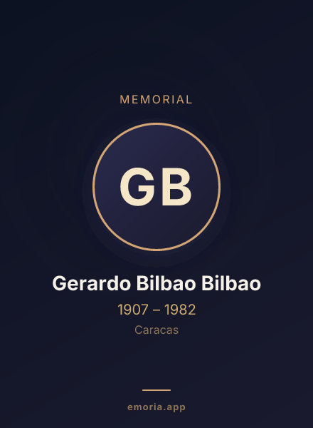 Memorial portrait of Gerardo Bilbao Bilbao