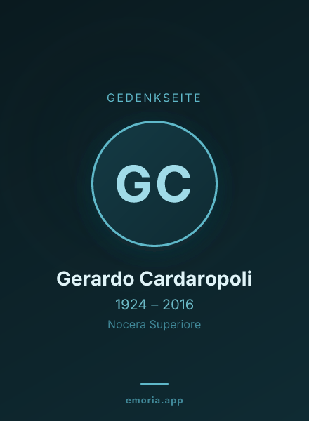 Gedenkportrait von Gerardo Cardaropoli
