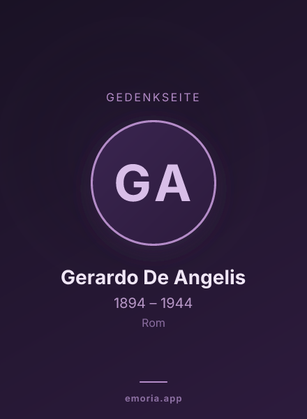 Gedenkportrait von Gerardo De Angelis