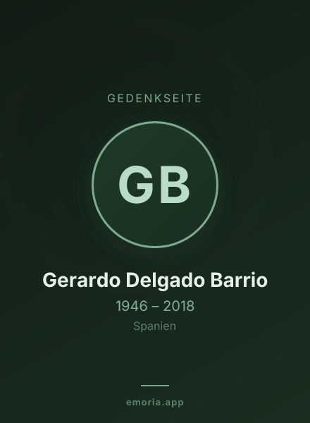 Gedenkportrait von Gerardo Delgado Barrio