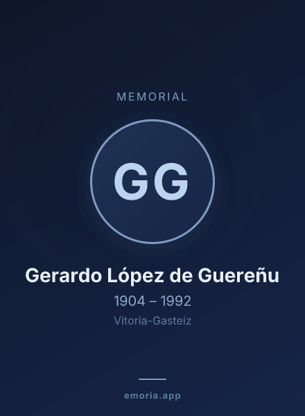 Memorial portrait of Gerardo López de Guereñu