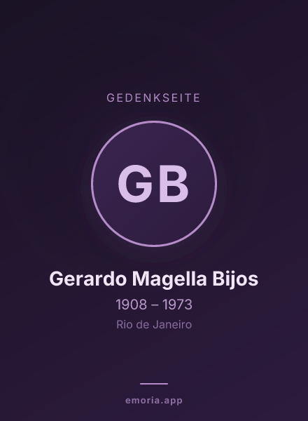 Gedenkportrait von Gerardo Magella Bijos