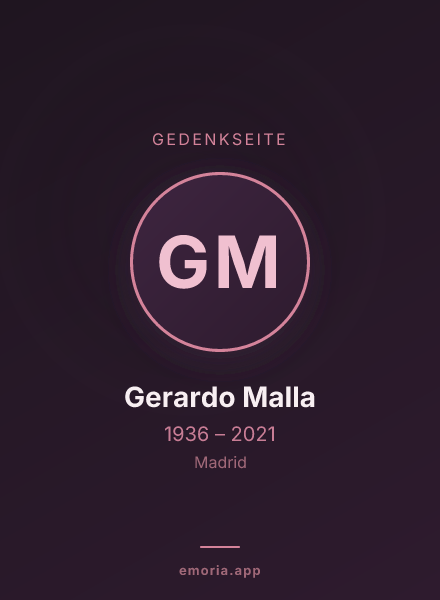 Gedenkportrait von Gerardo Malla
