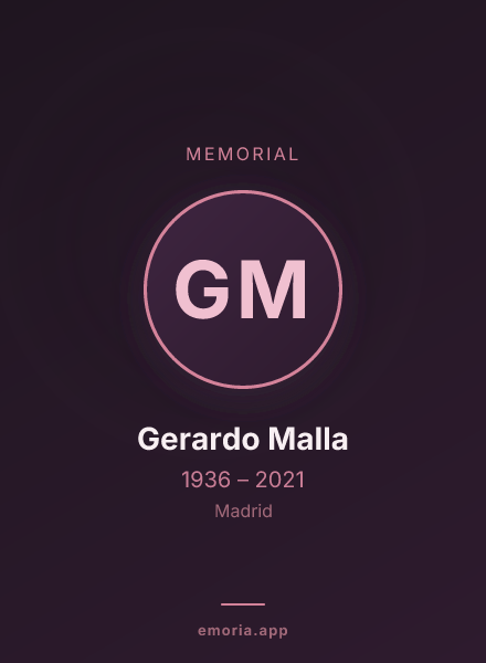 Memorial portrait of Gerardo Malla