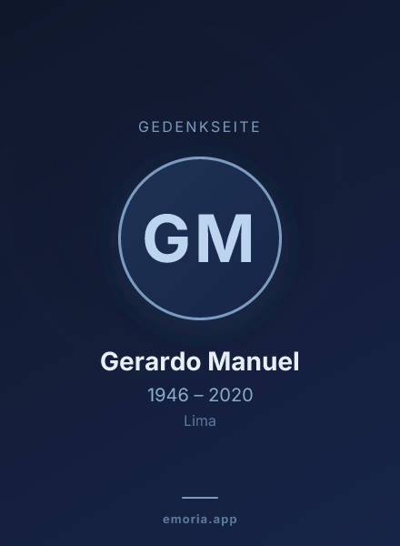 Gedenkportrait von Gerardo Manuel