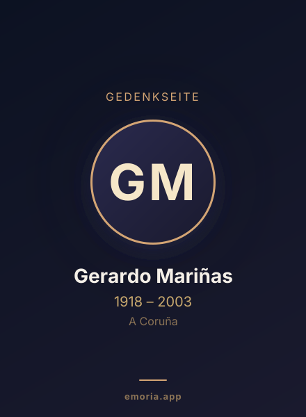 Gedenkportrait von Gerardo Mariñas