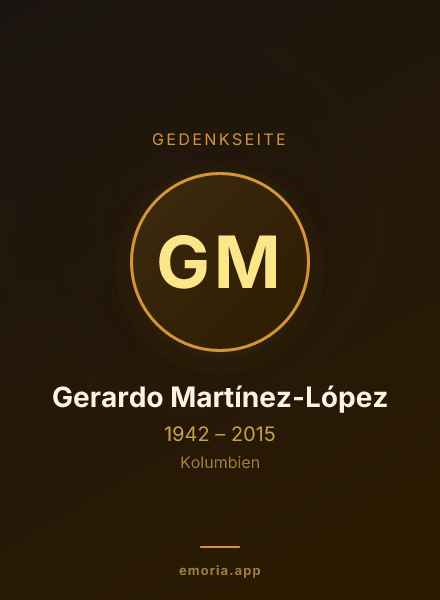 Gedenkportrait von Gerardo Martínez-López