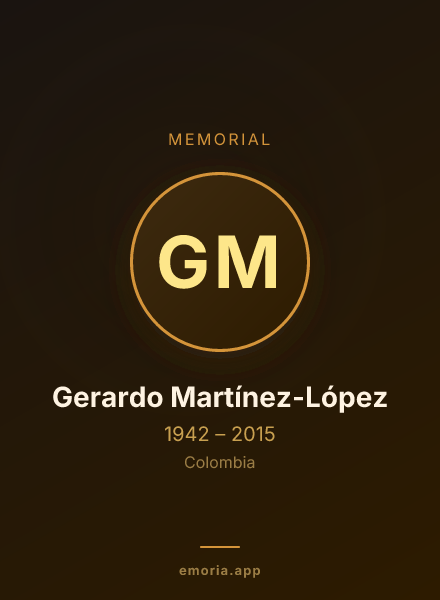 Memorial portrait of Gerardo Martínez-López