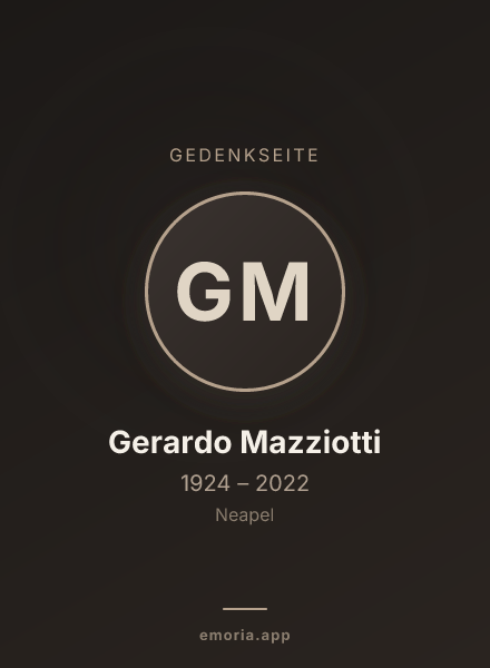 Gedenkportrait von Gerardo Mazziotti