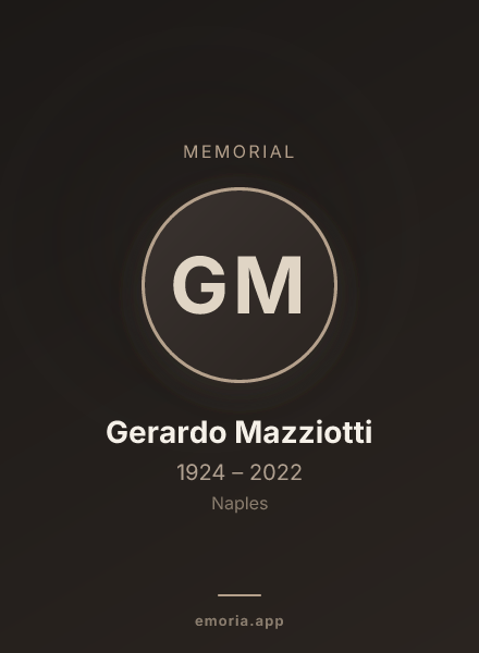 Memorial portrait of Gerardo Mazziotti