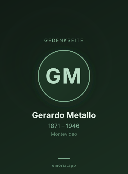 Gedenkportrait von Gerardo Metallo