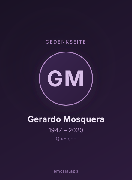 Gedenkportrait von Gerardo Mosquera