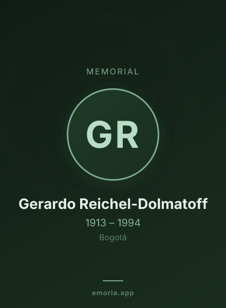 Memorial portrait of Gerardo Reichel-Dolmatoff