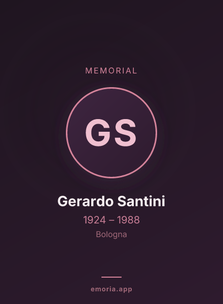 Memorial portrait of Gerardo Santini