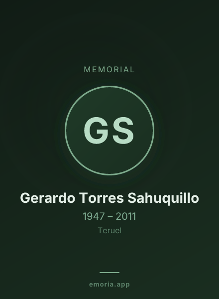 Memorial portrait of Gerardo Torres Sahuquillo