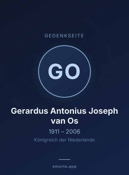 Gedenkportrait von Gerardus Antonius Joseph van Os