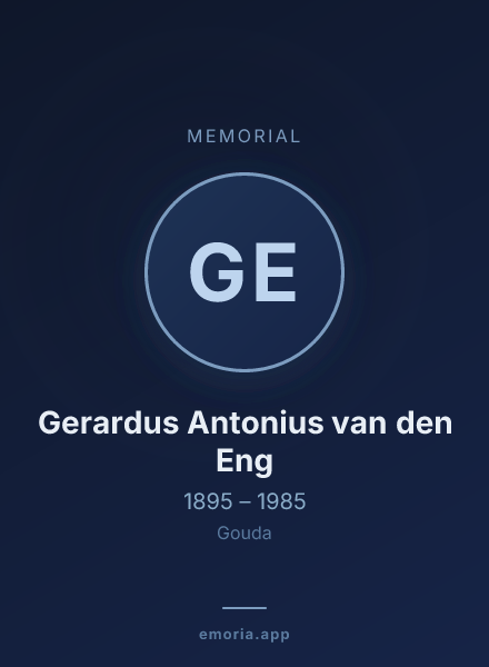 Memorial portrait of Gerardus Antonius van den Eng
