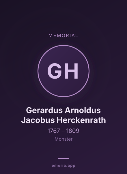 Memorial portrait of Gerardus Arnoldus Jacobus Herckenrath