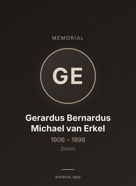 Memorial portrait of Gerardus Bernardus Michael van Erkel