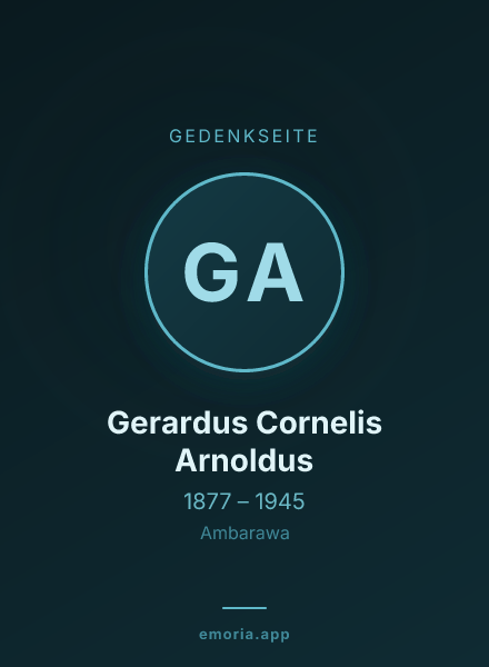 Gedenkportrait von Gerardus Cornelis Arnoldus