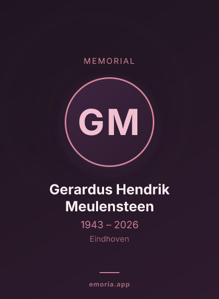 Memorial portrait of Gerardus Hendrik Meulensteen