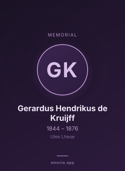 Memorial portrait of Gerardus Hendrikus de Kruijff