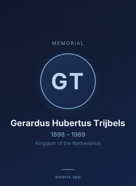 Memorial portrait of Gerardus Hubertus Trijbels