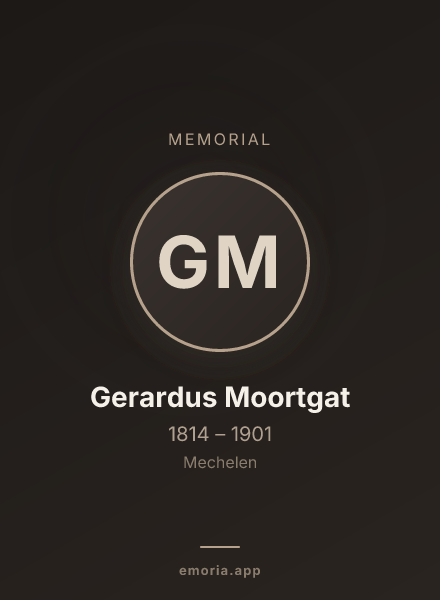 Memorial portrait of Gerardus Moortgat