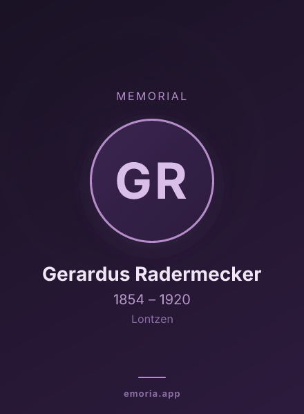 Memorial portrait of Gerardus Radermecker
