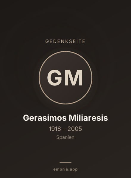 Gedenkportrait von Gerasimos Miliaresis