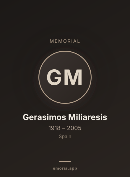 Memorial portrait of Gerasimos Miliaresis