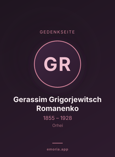 Gedenkportrait von Gerassim Grigorjewitsch Romanenko