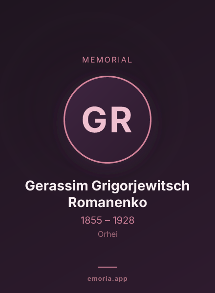 Memorial portrait of Gerassim Grigorjewitsch Romanenko