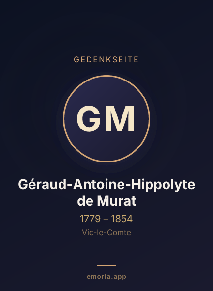 Gedenkportrait von Géraud-Antoine-Hippolyte de Murat