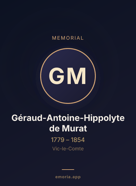Memorial portrait of Géraud-Antoine-Hippolyte de Murat
