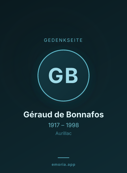 Gedenkportrait von Géraud de Bonnafos